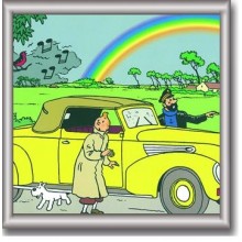 Cuadro de Tintin 29x29 cm