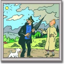 Cuadro de Tintin 29x29 cm