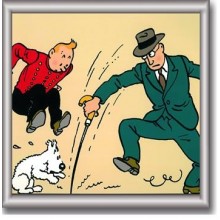 Cuadro de Tintin 29x29 cm