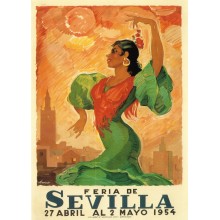 Postal Metalica Feria Sevilla 1954
