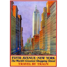 Postal Metalica New York Fifth Avenue