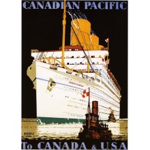Postal Metalica Barcos Canadian Pacific