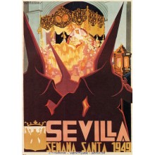 Postal Metalica Sevilla 1949 Semana Santa