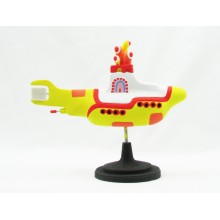 Caricatura figura submarino amarillo 