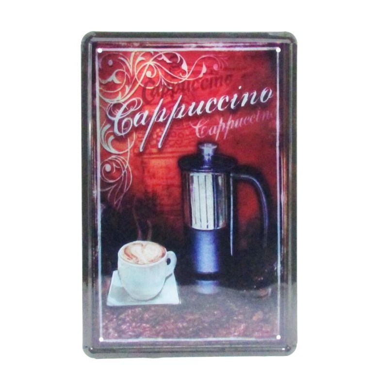 Placa metálica Café Cappuccino