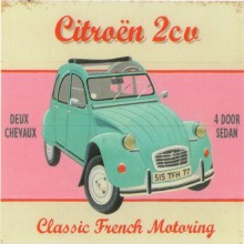 Postal Metalica Citroen 2 cv