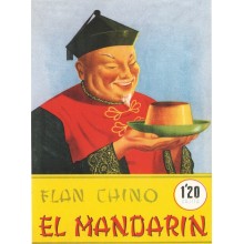 Postal Metalica Flan chino mandarin