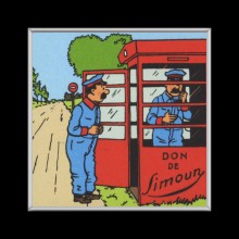 Cuadro de Tintin de vaquero