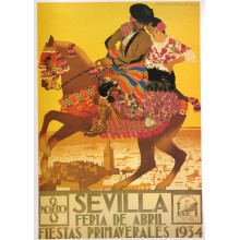 Postal Metalica Feria de Abril 1934