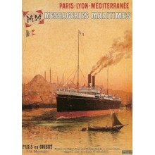Postal Metalica Messageries Martimes