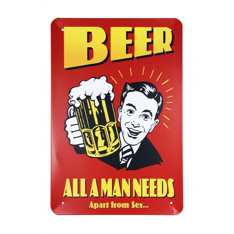 Placa Beer all mans need 