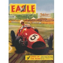 Postal Metalica Coche de carreras Eagle