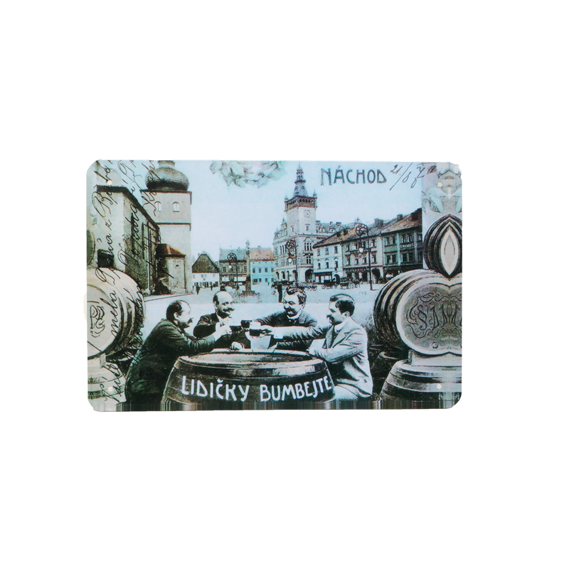 Placa Hombres bebiendo