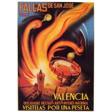 Postal Metalica Fallas de Valencia