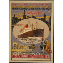 Postal Metalica Barcon London to New York