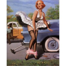 Postal Metalica Pin-up