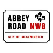 Postal Metalica Calle Abey Rd (Beatles)