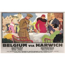 Postal Metalica Belgium via Harwich
