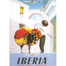 Postal Metalica Burro de Iberia