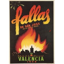 Postal Metalica Fallas de Valencia