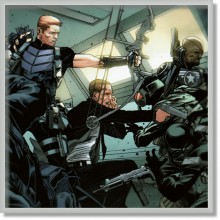 Ojo de Halcón (Hawkeye) y Nick Fury