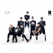 Cuadro BTS en blanco y negro