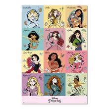 Cuadro Princesas Disney Brush Strokes