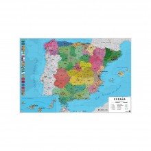 Cuadro Mapa de España físico y político