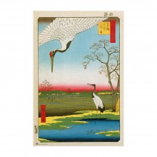 Cuadro Grullas de Minowa de Hiroshige