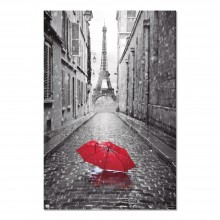 Cuadro París paraguas rojo