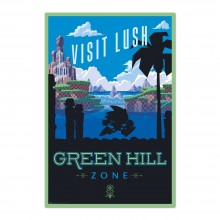 Cuadro Sonic visita Green Hill Zone