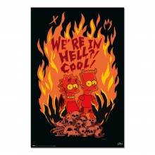 Cuadro Los Simpson Bart y Lisa en el infierno