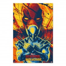 Cuadro Deadpool y Lobezno pop art