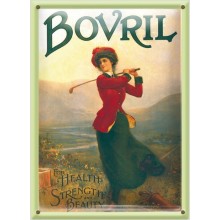 Postal Metalica Mujer jugando al golf