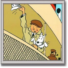 Cuadro de Tintin 29x29 cm