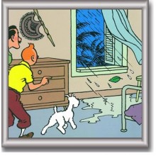Cuadro de Tintin 29x29 cm