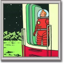 Cuadro de Tintin 29x29 cm